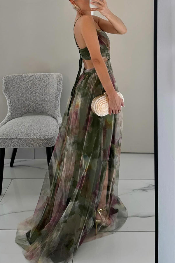 Lena | Strappy Flowing Maxi Dress