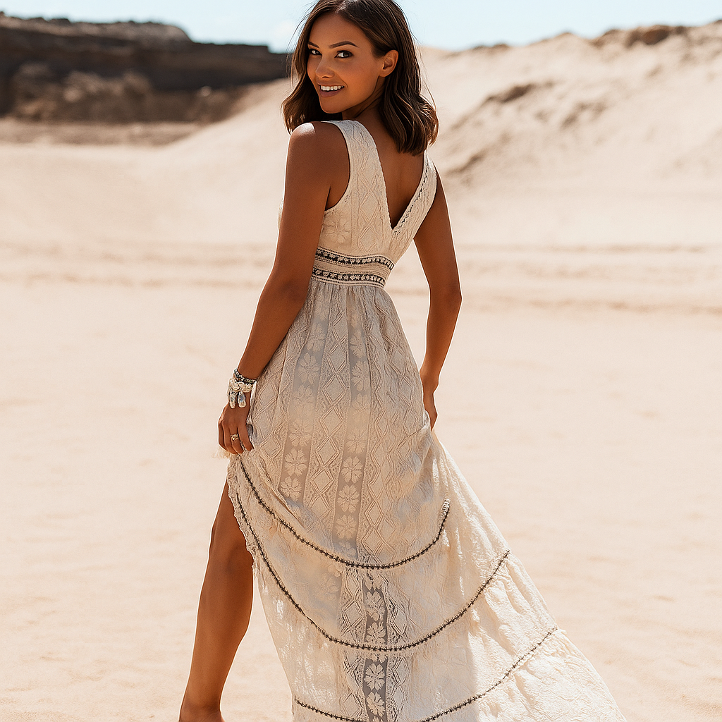 Heidi | Flowy Boho Midi Dress