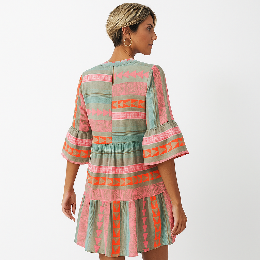 Luna | Flowy Ruffled Midi Dress