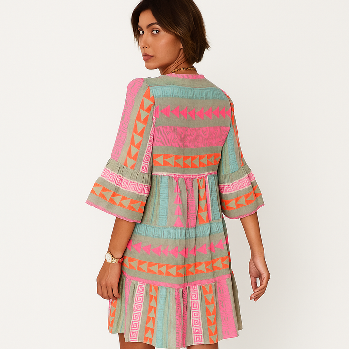 Luna | Flowy Ruffled Midi Dress