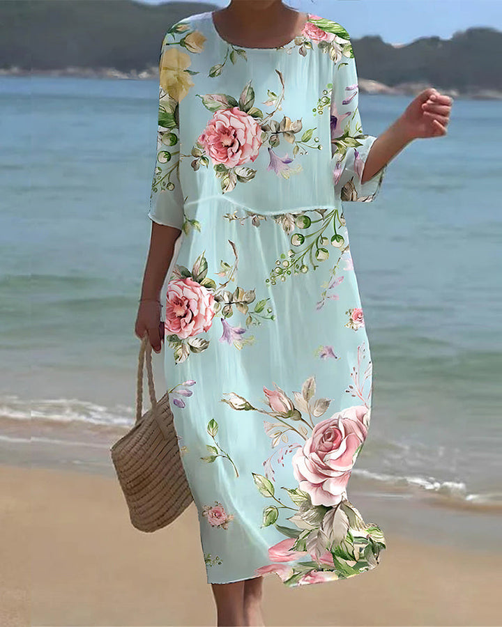 Lola | Flowy Floral Midi Dress