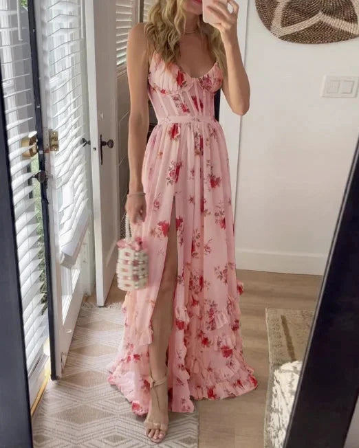 Ella | Flowy Fitted Midi Dress