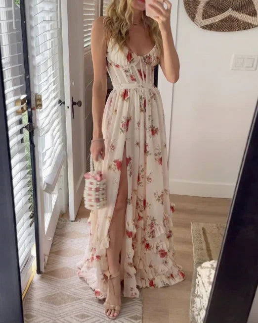 Ella | Flowy Fitted Midi Dress