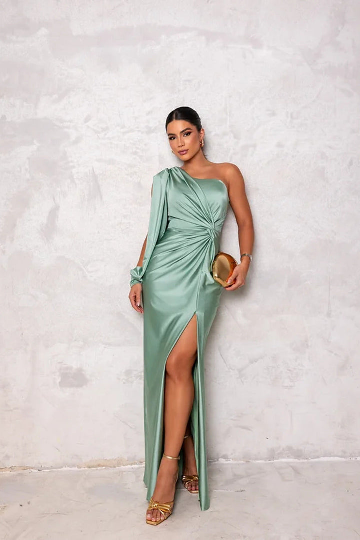 Ava | Draped One-Shoulder Evening Dress