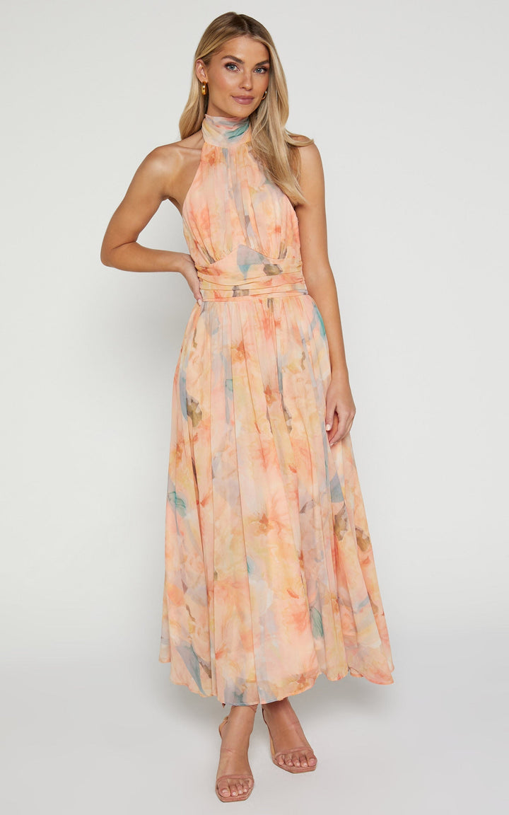 Aria | Halter Artistic Maxi Dress