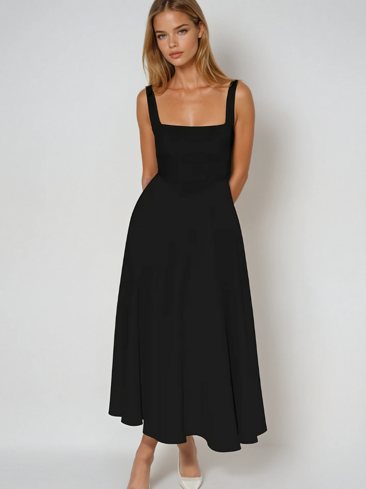 Maya | Off-Shoulder Flowing Midi Dress
