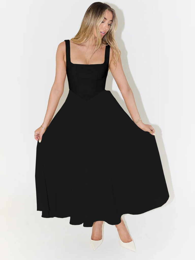 Maya | Off-Shoulder Flowing Midi Dress