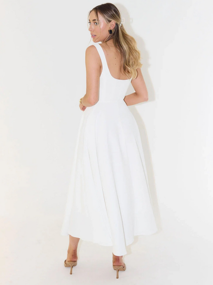 Maya | Off-Shoulder Flowing Midi Dress