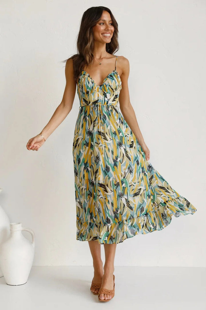 Lana | Flowy V-Neck Midi Dress
