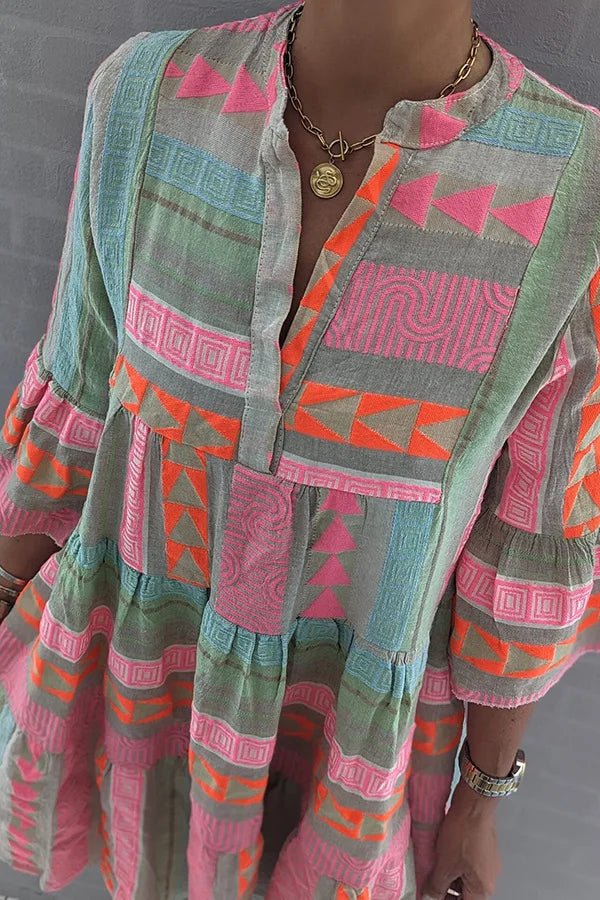 Luna | Flowy Ruffled Midi Dress