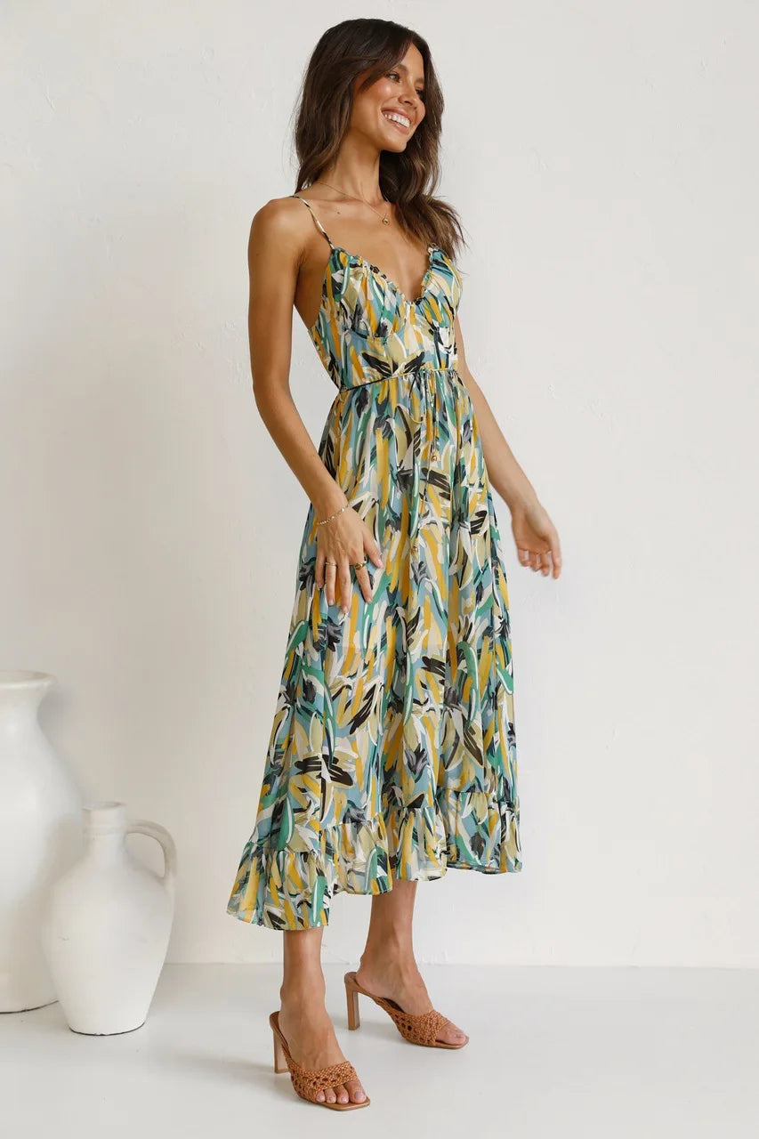 Lana | Flowy V-Neck Midi Dress