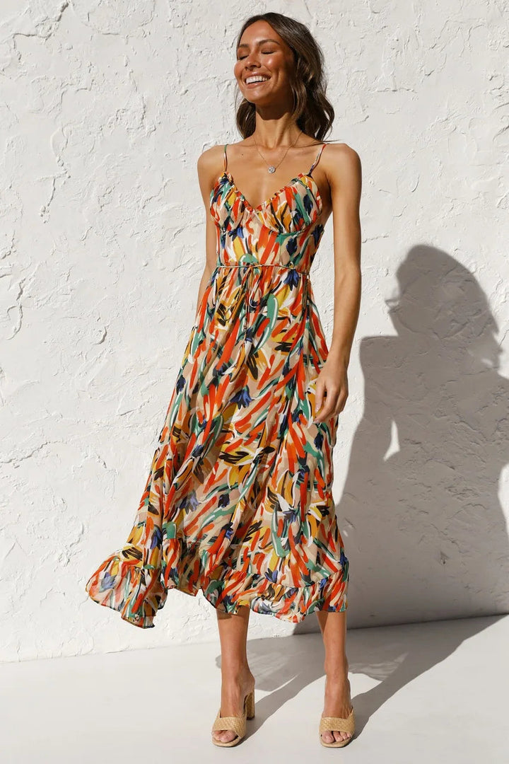 Lana | Flowy V-Neck Midi Dress