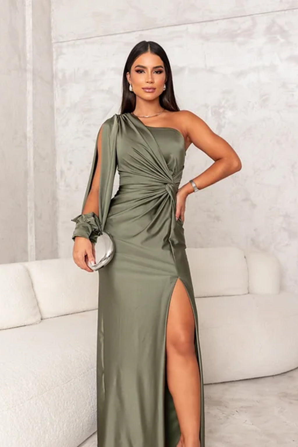 Ava | Draped One-Shoulder Evening Dress