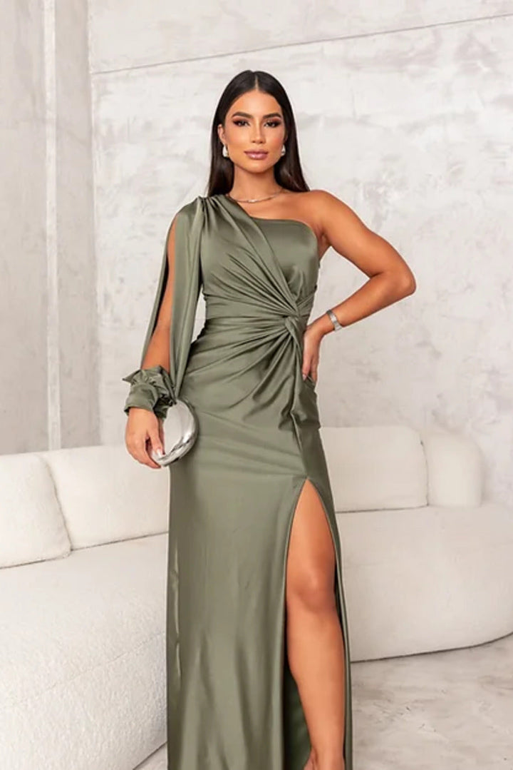 Ava | Draped One-Shoulder Evening Dress