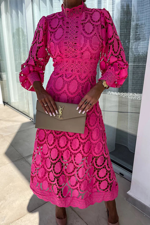 Amelia | Delicate Lace Midi Dress