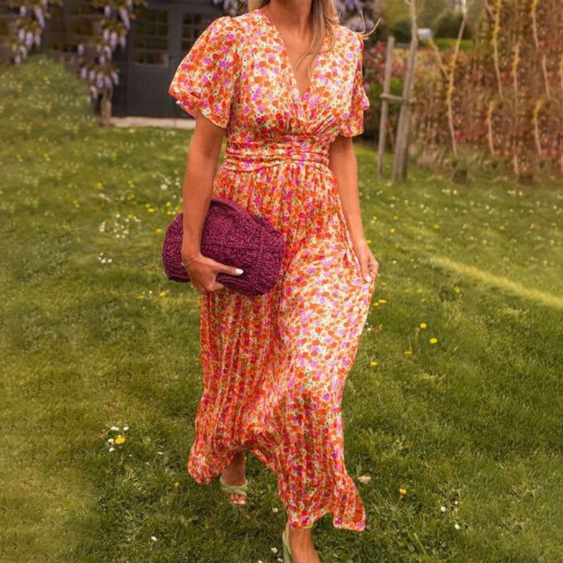 Mila | Flowy V-Neck Knee Dress