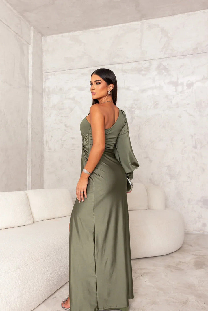 Ava | Draped One-Shoulder Evening Dress